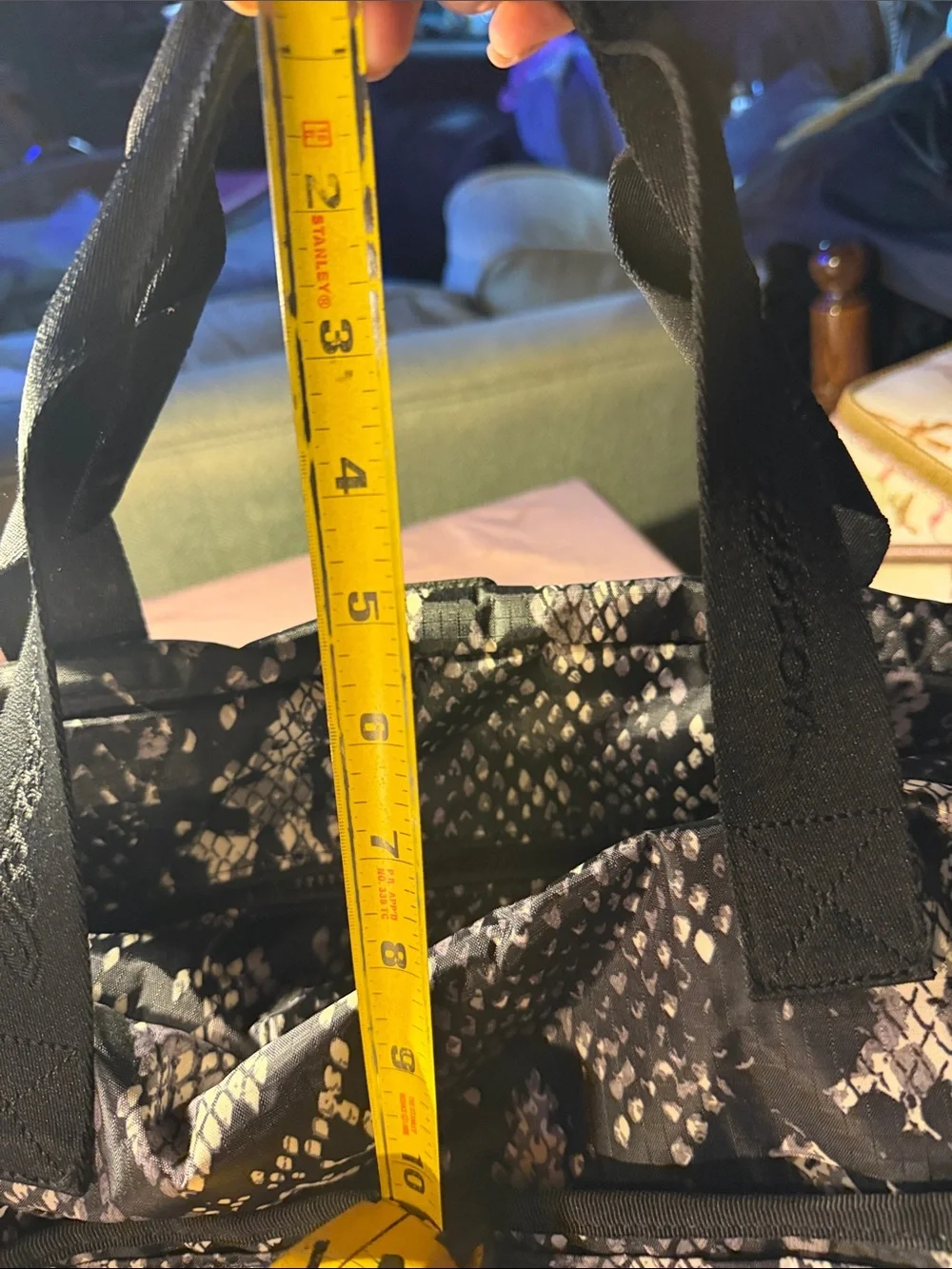Brighton Black and White Snake-Print Tote